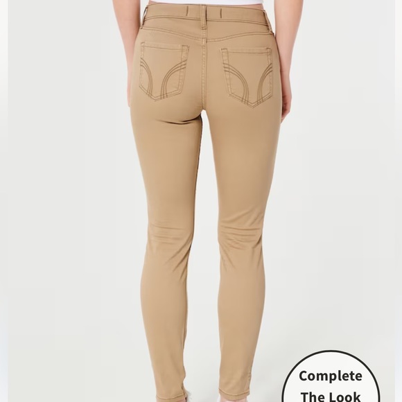 Hollister tan super skinny khaki jeans - Picture 3 of 6